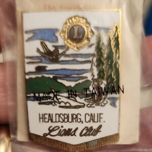 Vintage Lions Club Healdsburg California Souvenir Trading Pin New